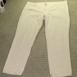 J Jill Size 14 Cream Mid Rise Straight Leg Soft Corduroy Pants